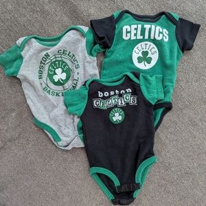 NBA Celtics Baby 3-piece Bodysuit Set 6-9 Months